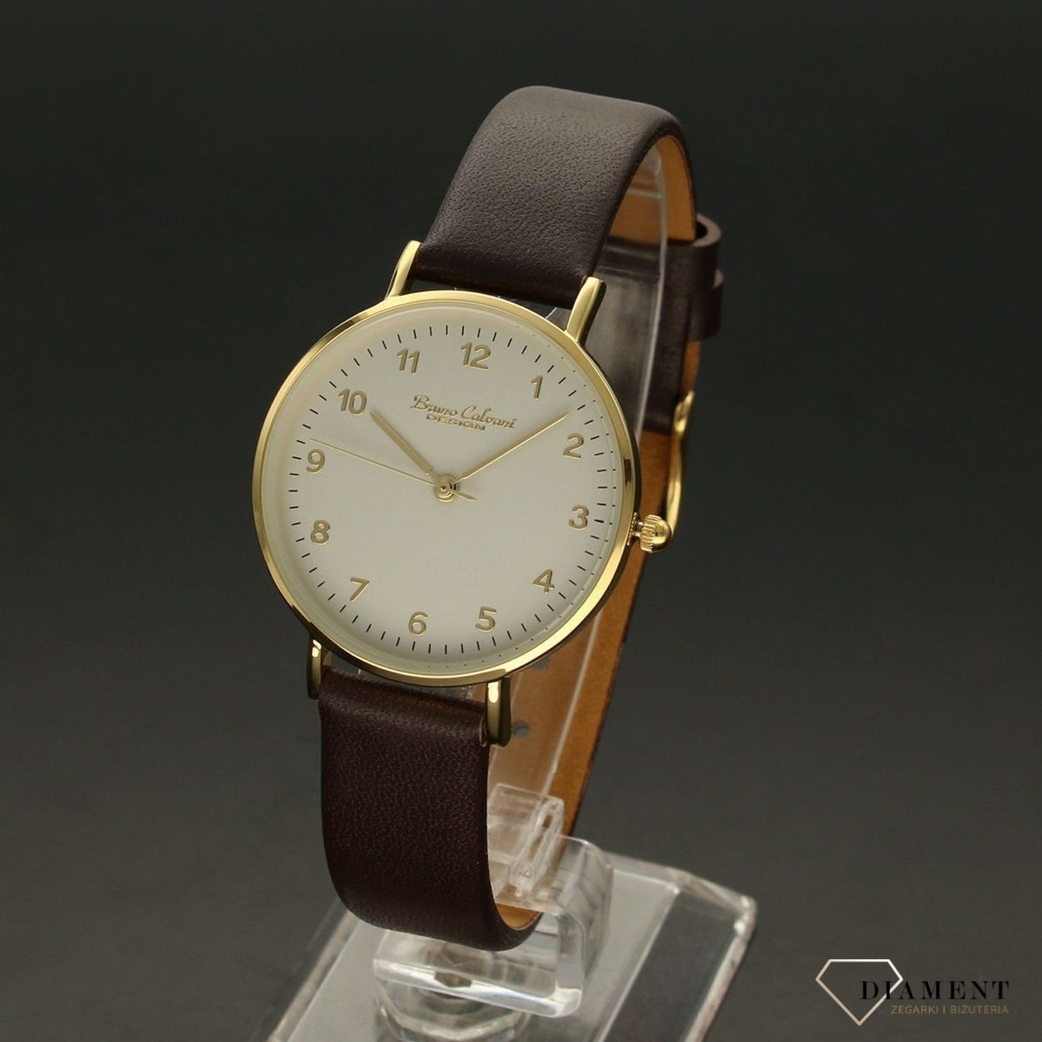 Zegarek damski Bruno Calvani BC90010 złoty brązowy pasek (1).jpg